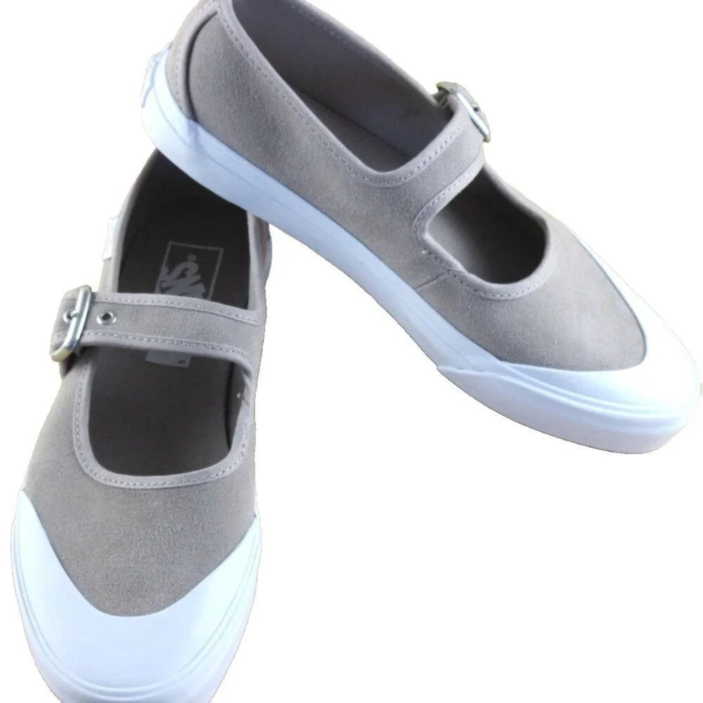 Vans Women's Mary Jane Suede Atmosphere Grey adjustable Sneakers Sizes NIB